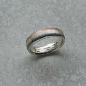 Eismattring mehrfarbig in Silber Rotgold und Palladium