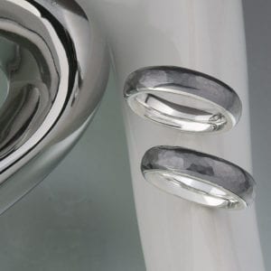 Tantal mit Innenring aus Schneesilber 935