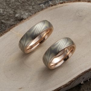 Mokume Gane Ringe mit Innenenring