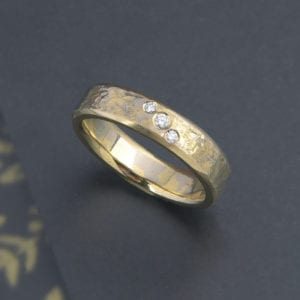Mokume Gane Ring feiner Eisschlag