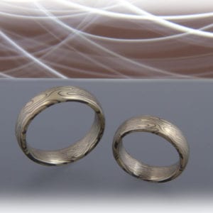 Spiegelbildliche Mokume Gane Ringe