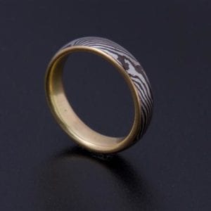Mokume Gane Ring in Corinthium Aes