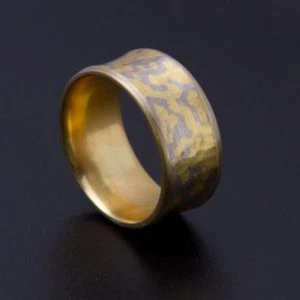 Mokume Gane Ring bombiert